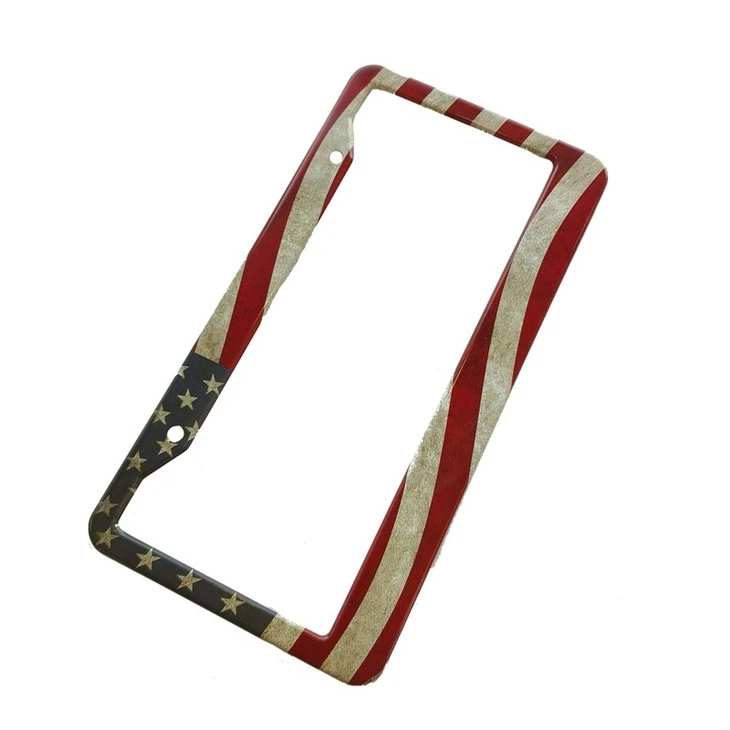 Patriotic American Flag Vintage Plate Frame factory