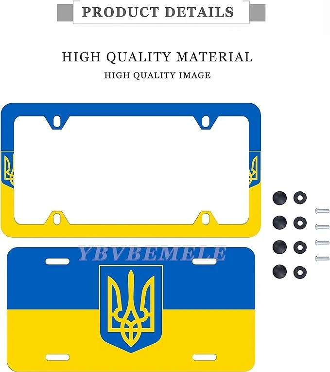 National Flag Automotive License Plate Frame